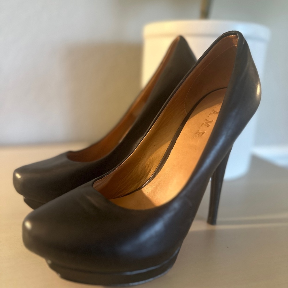 L.A.M.B. Black Stiletto Heels